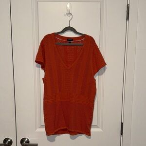 Torrid V-Neck Orange Short Sleeve Top